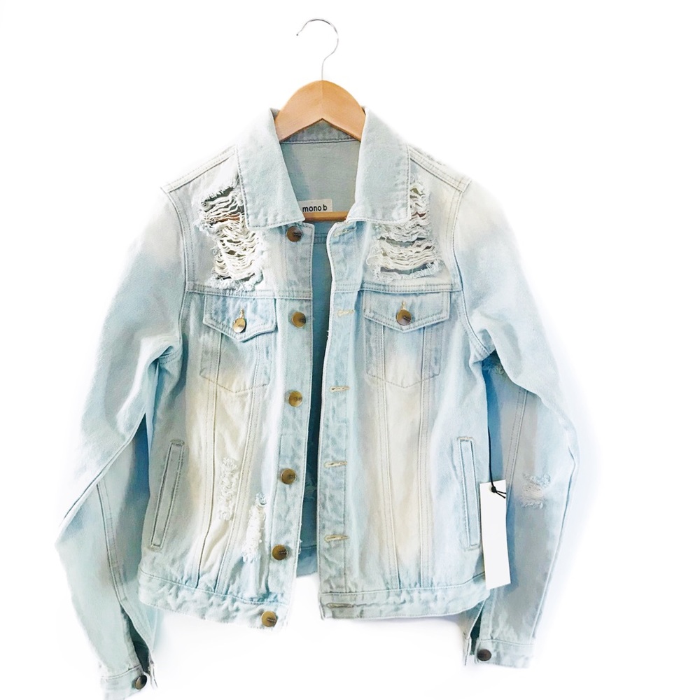 ✨NEW✨ Distressed jean jacket - Picture 1 of 7